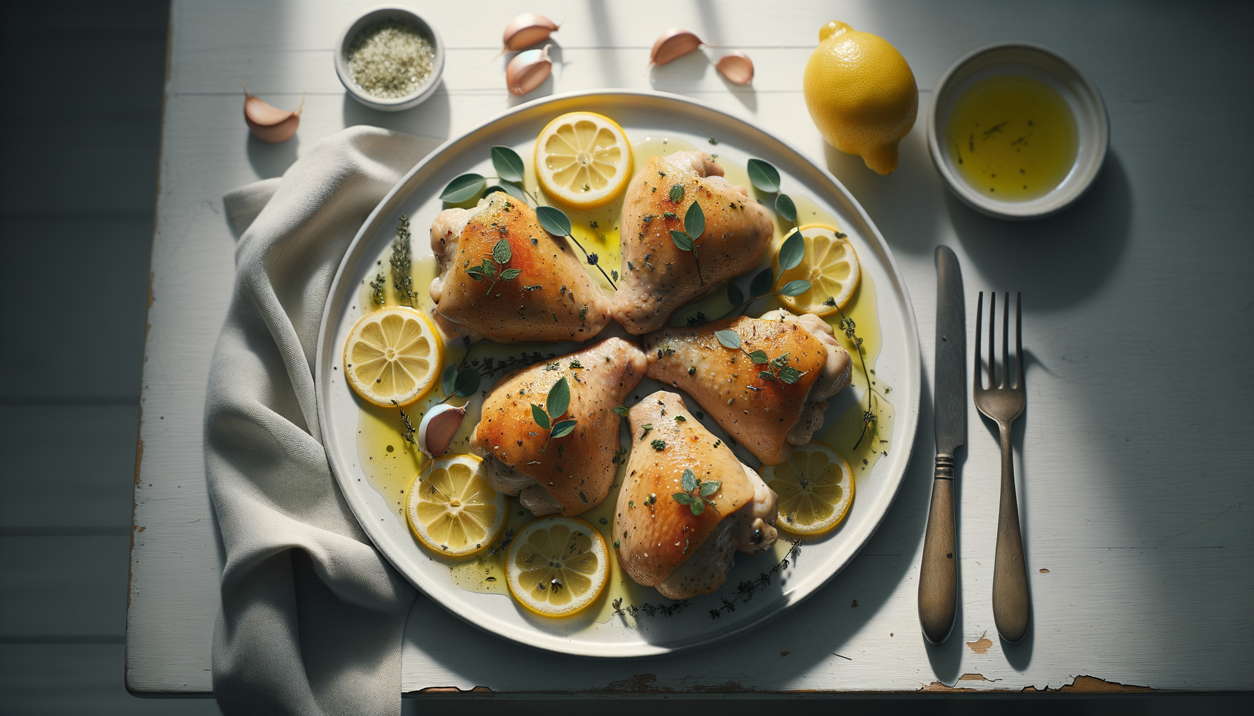 Lemon Herb Roast Chicken Thighs