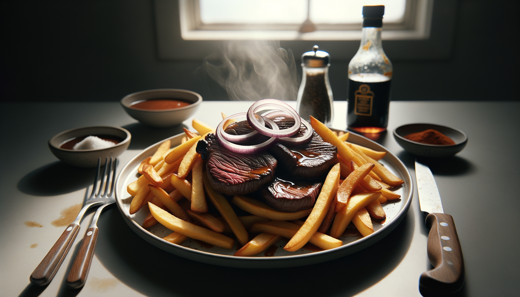 Peruvian Lomo Saltado with Crispy French Fries