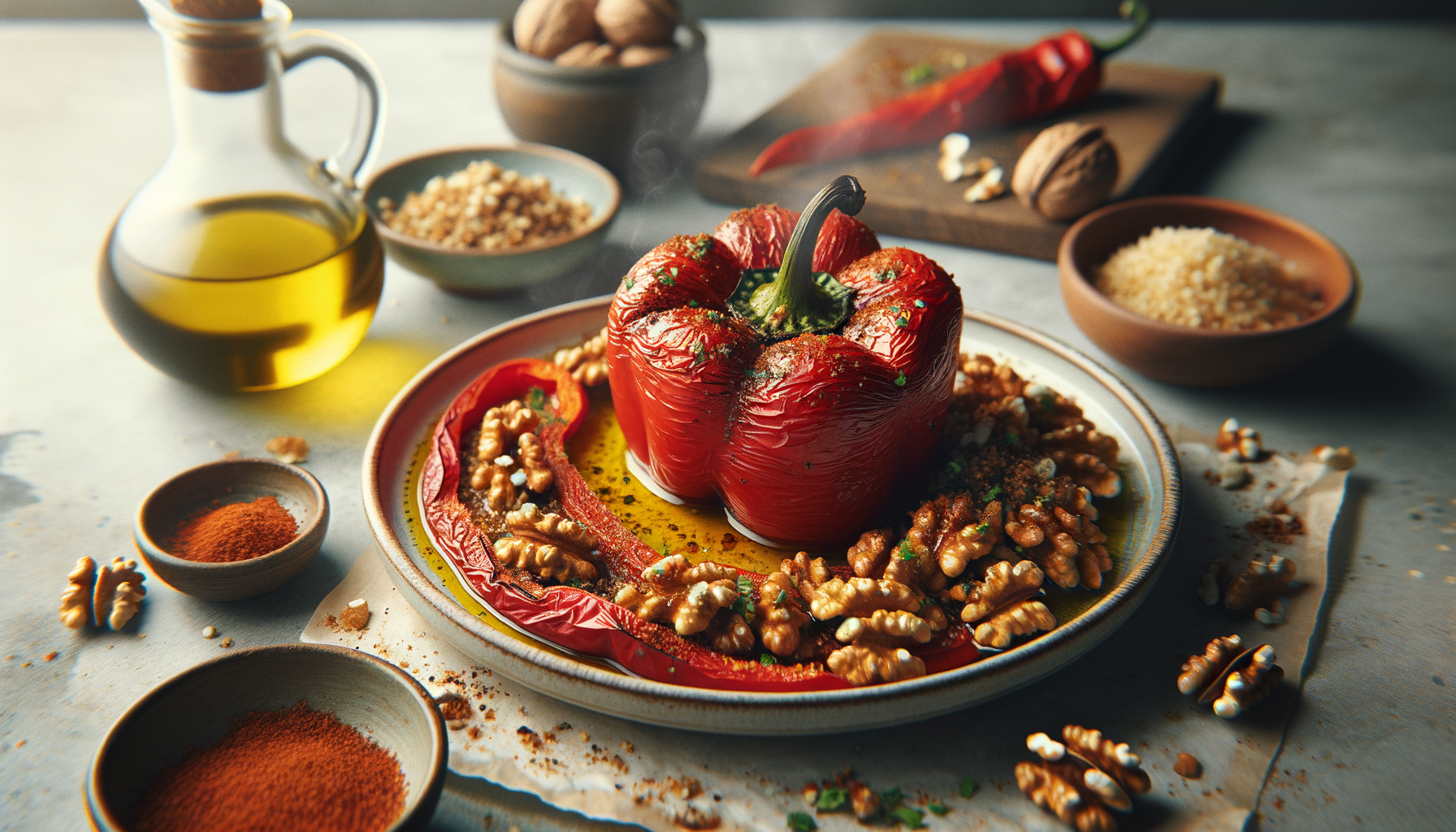 Spicy Roasted Red Pepper and Walnut Muhammara
