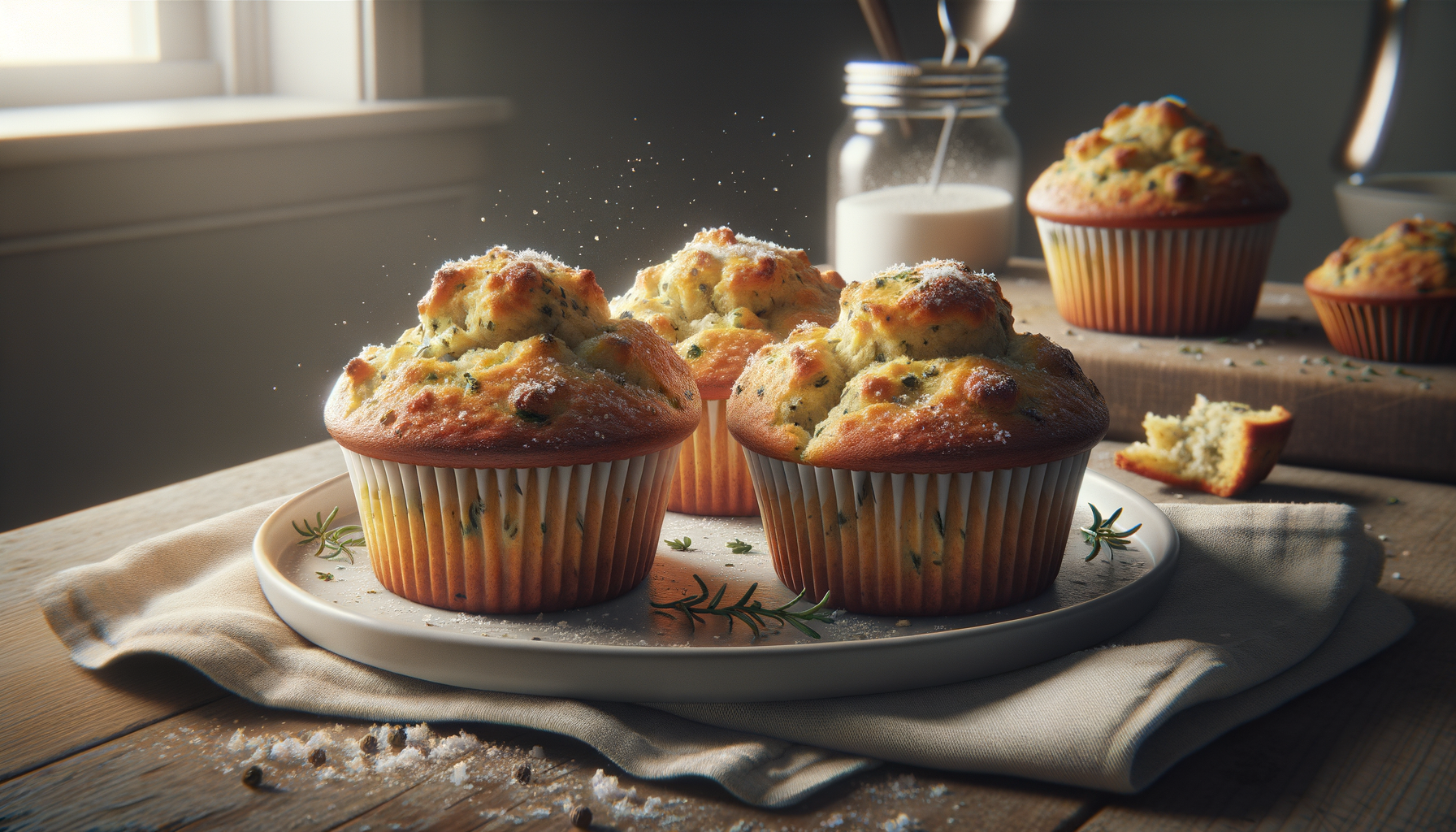 Savory Herb and Cheese Breakfast Muffins