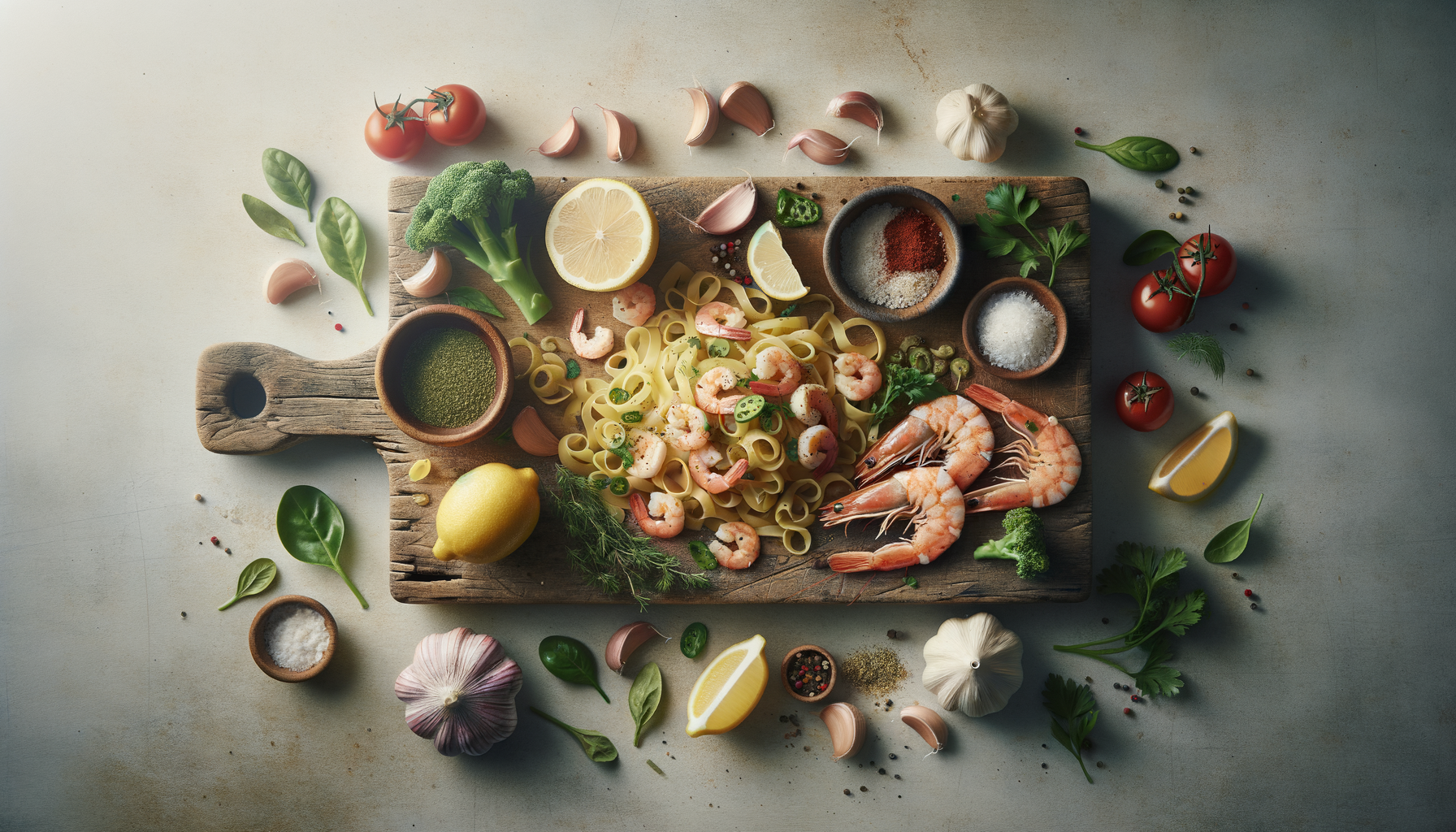 Lemon Garlic Shrimp Pasta