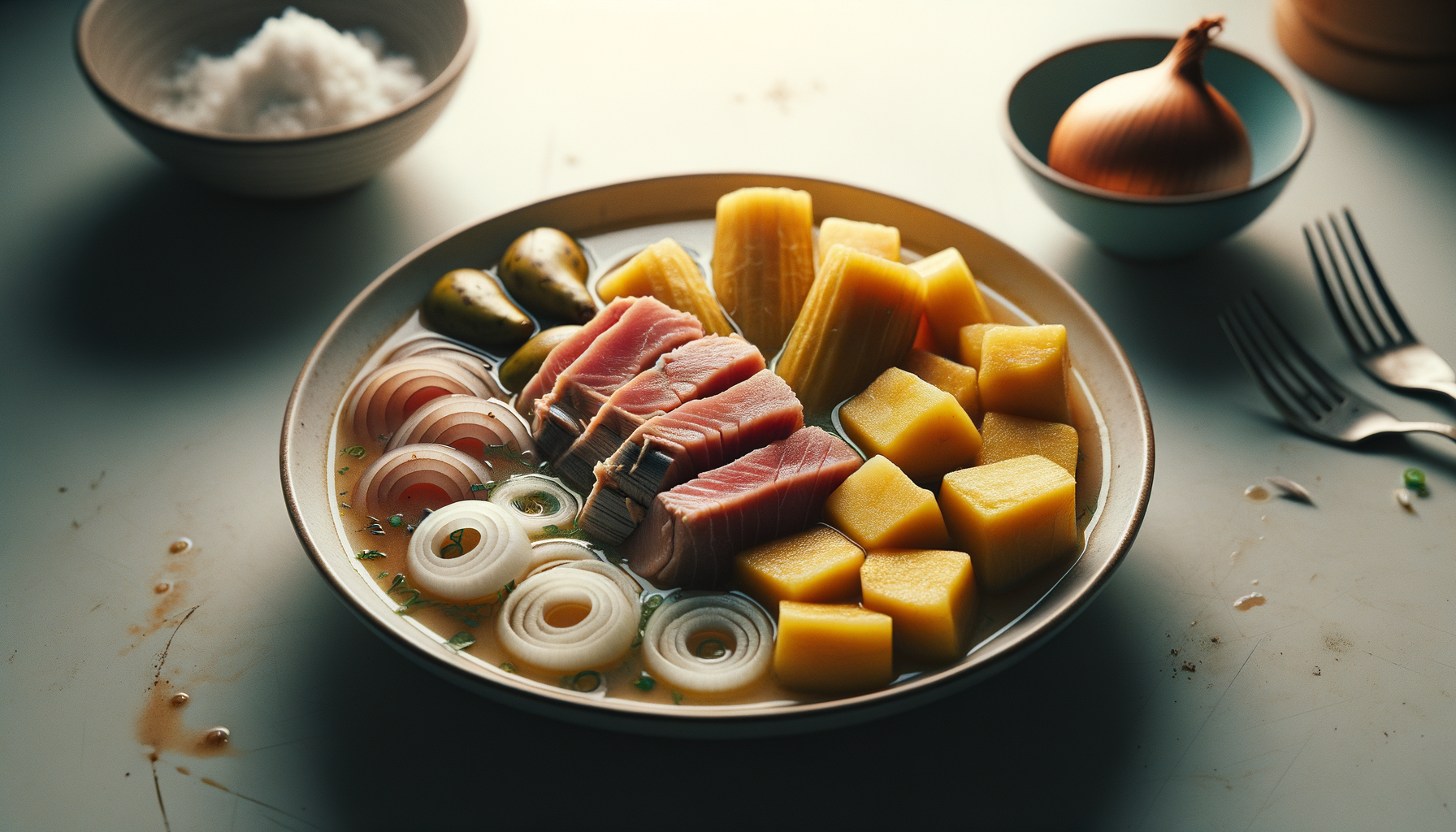 Ecuadorian Encebollado: Tuna & Yuca Soup